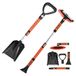 VEVOR Kit pelle et balai à neige extensible 107 cm, tête de brosse pivotante à 180°, kit d'outils de déneigement 4 en 1, poignée antidérapante, portable et réglable, pour voiture, camion