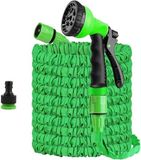 whiqutey Tuyau d'arrosage extensible 7.5m-15m-30m-37.5m-45m-60m avec lance et raccords tuyau d'arrosage