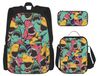 Icecat Ensemble de sacs à dos 3 pièces avec motif requin et boîte à lunch