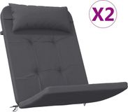 vidaXL - Stoelkussens - 2 stuks - Adirondack - Oxford stof - Antracietkleurig