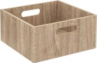 5five Opbergmand van hout - Lichtbruin - 14 Liter - 31 x 31 x 15 cm