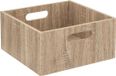 5five Opbergmand van hout - Lichtbruin - 14 Liter - 31 x 31 x 15 cm