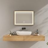 EMKE Lichtspiegel voor badkamer, led, met verlichting, touch-schakelaar, anti-condens, natuurlijk licht, 4300 K, 70 x 50 cm