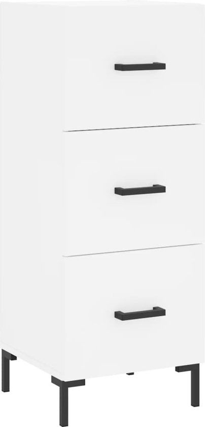 vidaXL Dressoir Wit Hout 34,5x34x90 cm