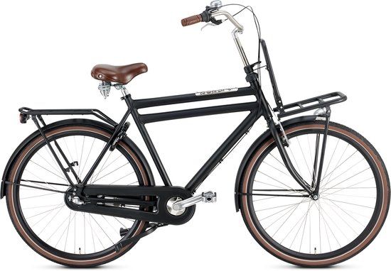 Popal Cargo Aluminium N3 Transportfiets - Heren - 57cm - Mat Zwart