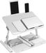 Table d'ordinateur portable - Table pliante pour lit/canapé - Réglable en hauteur et en inclinaison - Avec tiroir - Convient pour lit, canapé, sol - Gris clair