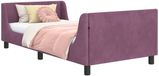 vidaXL Kinderbedframe met hoofdbord Paars 90 x 200 cm Fluweel