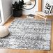 Safavieh Mercer Collection MRE416 tapijt voor binnen en buiten, rechthoekig, geweven, 122 x 183 cm, ivoorkleurig / antraciet
