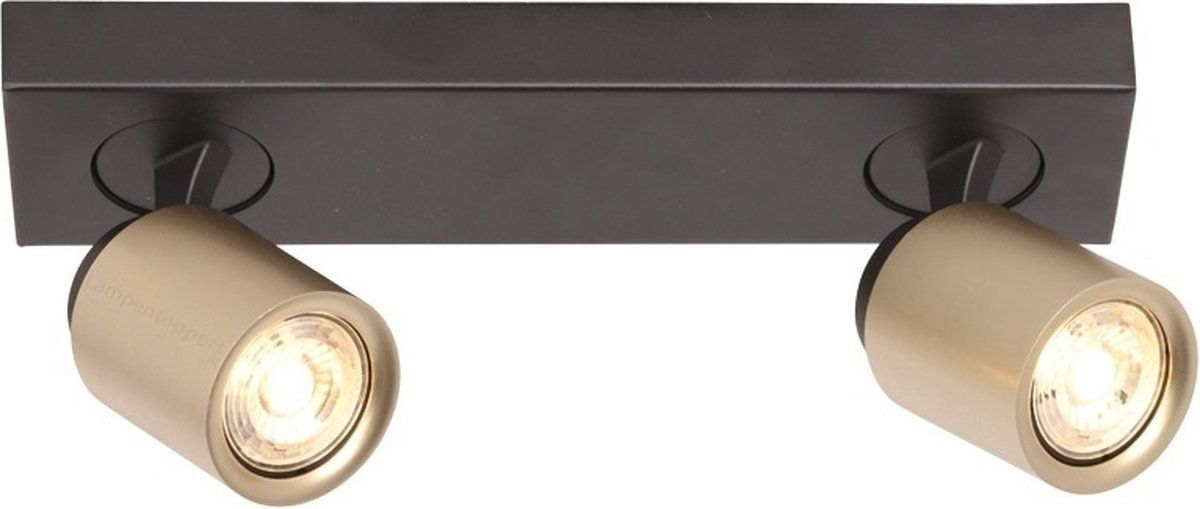 Freelight Razza Spot - 2 Lichts - GU10 - Mat Zwart/Goud