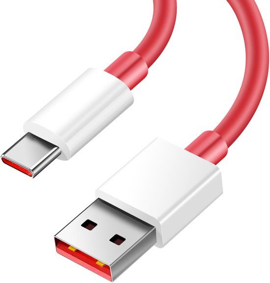 OnePlus SuperVOOC USB naar USB-C Fast Charge 10A 1.5m Kabel - Rood