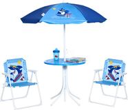 Outsunny Kindersitzgruppe Metall, Polyester Ø49,5 x 50H cm Blau