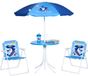 Outsunny Kindersitzgruppe Metall, Polyester Ø49,5 x 50H cm Blau