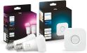 Philips Hue E27 Starterkit - Inclusief 2 Lampen en Hue Bridge - Wit en Gekleurd Licht - Dimbaar - Verbind met Bluetooth of Bridge - Werkt met Alexa en Google
