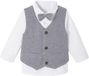 Vertbaudet Babyset voor jongens met hemd, vlinderdas en vest