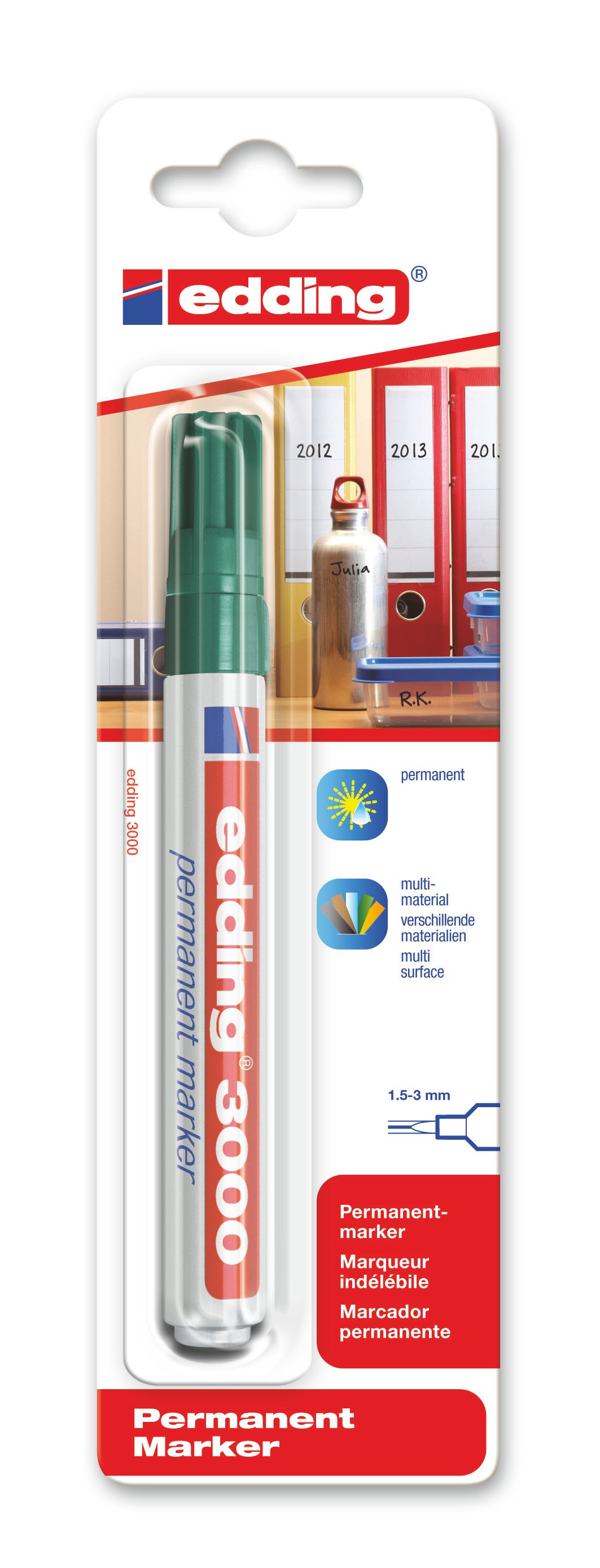 Edding 3000 - Permanent marker - 4-3000-1-1004 - multi