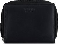 Mano Don Andrea Portemonnee RFID-bescherming Leer 12 cm - Dames - Horizontaal - Zwart