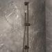 Hudson Reed Douche de tête avec barre de glissement et raccord coudé intégré Moderne - Nickel Noir