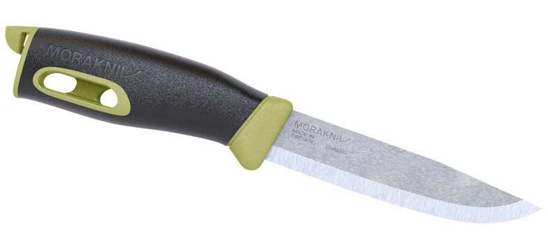 Mora Kniv jachtmes met schede 22,8 cm RVS/rubber zilver/groen