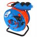Hilark Cable Tech Verlengkabel van polyurethaan H07BQ-F 3 x 2,5 mm² op omgekeerde haspel met zwarte stekker en splitter blauw 40 m
