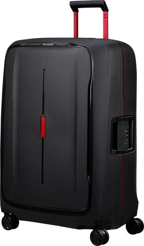 Samsonite Essens Spinner 75cm Charcoal/Red Hardcase Luggage