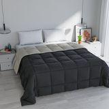 Italian Bed Linen ELEGANT Winter Dekbed, Donkergrijs/Lichtgrijs, 260x260cm