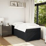 vidaXL Boxspringbed met matras, fluweel, zwart, 90x190 cm