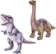 Nature planet Dino Speelgoed set van 2x pluche dino knuffels T-Rex en Apatosaurus van ongeveer 30 cm
