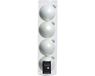 Decoris Kaemingk B.V. 4x Winter witte glazen kerstballen 10 cm - Mat/matte - Kerstboomversiering winter wit