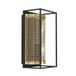 EGLO Wandlamp Nohales, muurlamp voor binnen | wandverlichting industrial voor slaapkamer en gang, lamp wand van zwart metaal en messing, E27 fitting