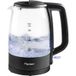 Bestron Bouilloire électrique en verre AWK500G - 1,7 litre - 2 200 watts - Anneau lumineux bleu