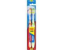 Colgate 12x Tandenborstel Extra Clean Duo Medium 2 stuks Oranje/Groen