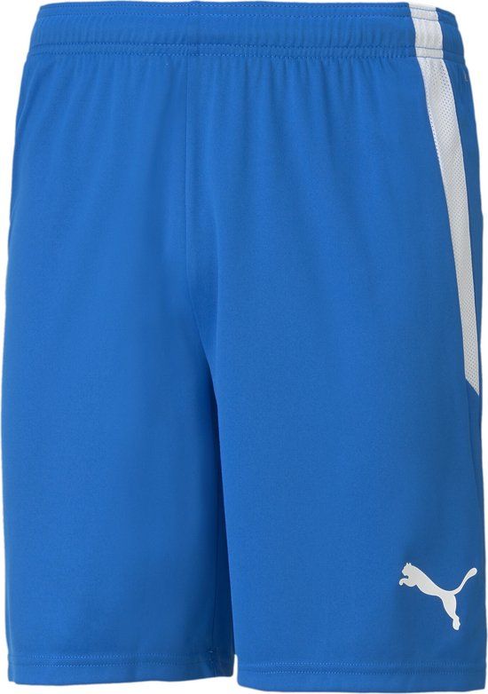 PUMA teamLIGA Shorts Heren L Electric Blue Lemonade-Puma White