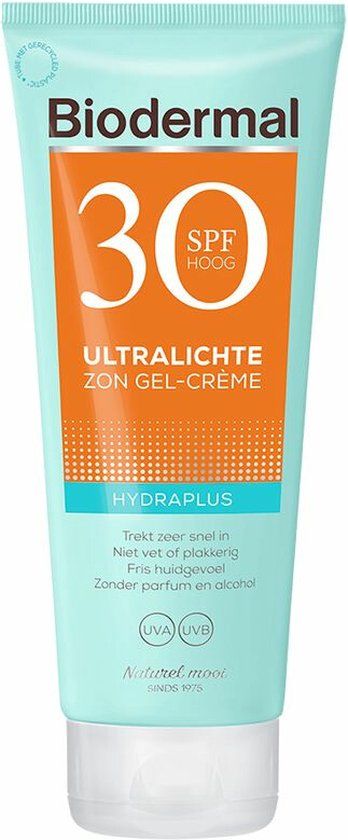 Biodermal Hydraplus Ultralichte Zon Gel-Crème SPF 30 - 150ml