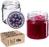 KADAX Lerma Weckpotten 200ml 10st 66mm + Deksels "Fruitboeket"