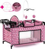 Poppenbed Bayer Design Multibed for dolls up to 46cm dark pink