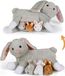 Mamanimals Lapin mère avec bébés, peluche, 26 cm
