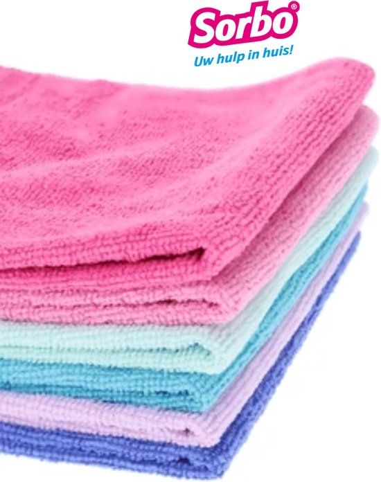 Staples Choice Sorbo Bubble Gum Microvezel Schoonmaakdoeken - 6 Stuks