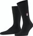 FALKE Airport Santa Claus gedessineerd wol katoen sokken heren zwart - maat 39-40