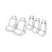 Set Superior Set stoelhoezen grijs/zwart compatibel met Toyota Verso (06/09>02/18)
