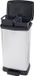 Curver Poubelle, Deco Bin, 46 litre (23+23 litre), rectangulaire, avec compartiments doubles, 39 x 29 x 72 cm, gris métal