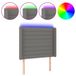 VidaXL Hoofdeind & Voeteind Donkergrijs Polyester/Hout 930x160x1180-1280mm met LED-strip