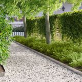 vidaXL Gazonrand 30 stuks 103 x 10 cm Staal Zilver