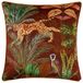 Wylder Aranya Cheetah Velvet Piped Feather Rich gevuld kussen