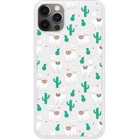 Cactus et Alpaga Bedrukt siliconen hoesje compatibel met iPhone 12 Pro