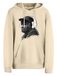 Cotton Prime Sweatshirt 'Monkey Mit DJ-Kopfhörer' sand / donkergrijs / wit