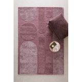 Studio LIVIT Adeline hoogpolig wollen vloerkleed 290x200 cm - donkerrood/roze