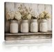 Beige Fleurs et plantes Toile Art mural pour chambre et salle de bain