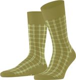 FALKE Modern Tailor Geruit Katoen Sokken Heren Groen - Maat 43-46