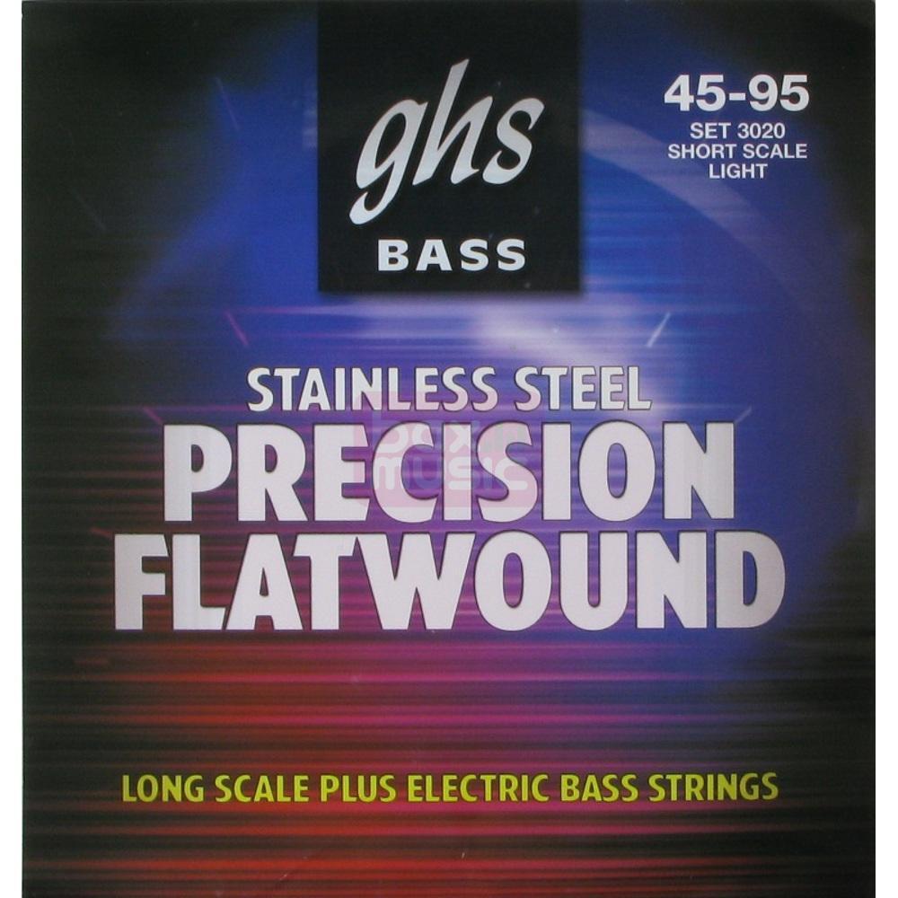 GHS 3020 Short Scale Precision Flats light snarenset voor bas