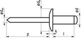 Masterfix blindklinknagel 4,8x45mm aluminium (Per 250 stuks)